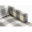 Chaise d'appoint rembourrée, fauteuil vintage avec tissu en lin et garniture cloutée pour le salon