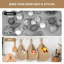 Boho Wall Hanging Fruit Baskets For Kitchen 3 Pack Woven Produce Holder With 6 Pcs Strong Hooks Vegetable Hanging Basket , Linen