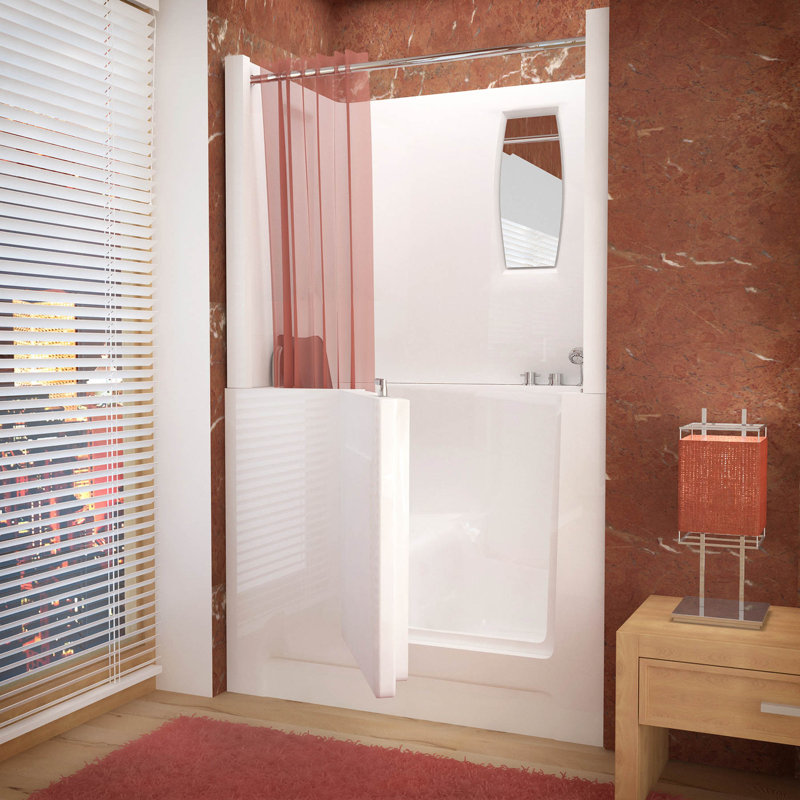 Telluride 47.25'' x 27'' Soaking Acrylic Bathtub with Faucet, Right