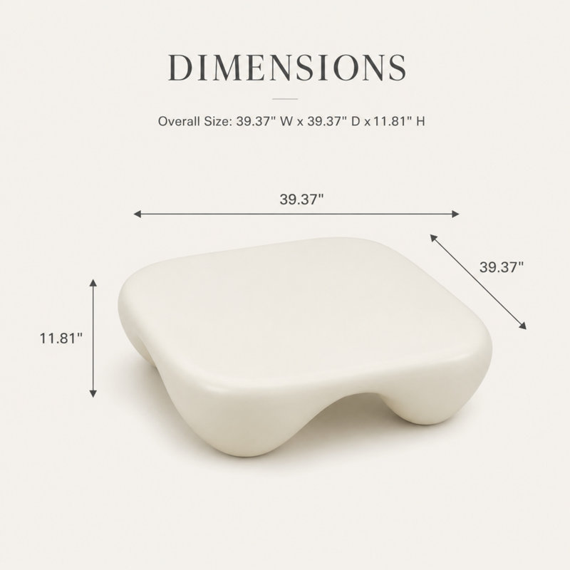 Table basse Caston 39,37 po Caston, Blanc