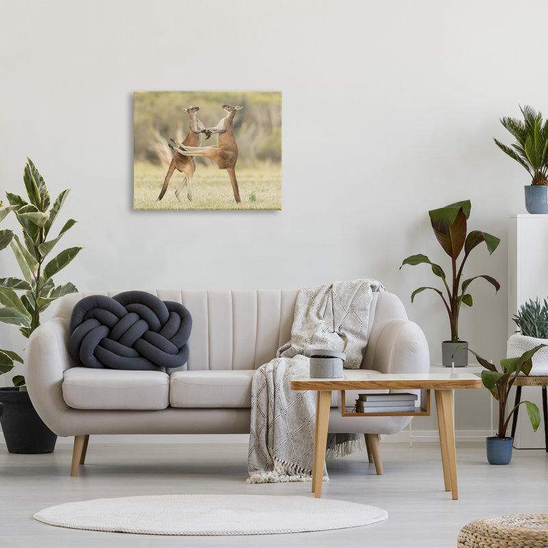 «Kangaroo Duo» par Lea Scaddan, H 24 po x l 30 po x P 1,5 po