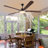 72 Inch 5 - Blade Wooden Ceiling Fan With Light And Remote Control