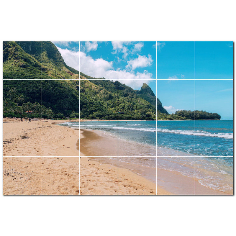 Murale en céramique satinée 6 "x 6" Beach Photo