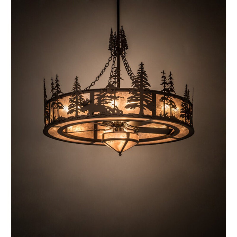 Moose At Dusk Downrod Ceiling Fan