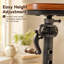 Jedrick Swivel Adjustable Height Counter Stool with Metal Frame