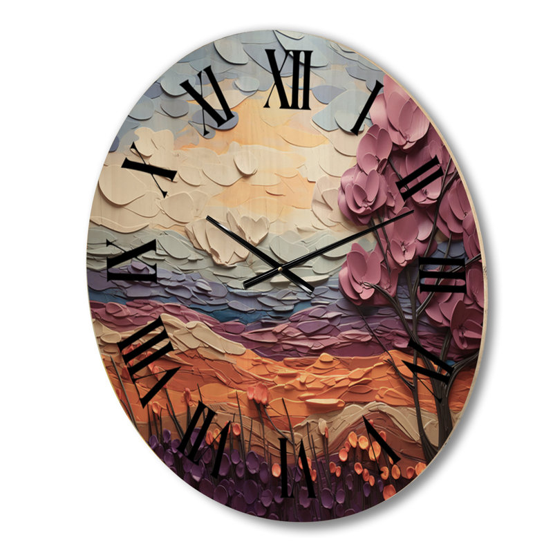 Horloge murale en bois massif Patmar, Grand