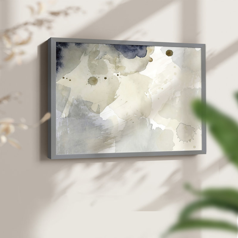 Dried Bergamot in Mist I -Framed Print - Restickable, Grey, 16" H x 20" W
