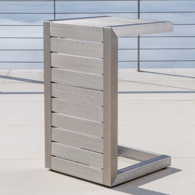 Outdoor Table With Aluminum Frame - Sleek & Design End Adds A Chic Look To Your Yard