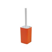 Pise Freestanding Orange Toilet Brush and Holder Set