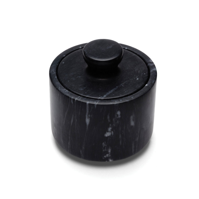 Fox Run Brands Marble Salt Cellar, Black