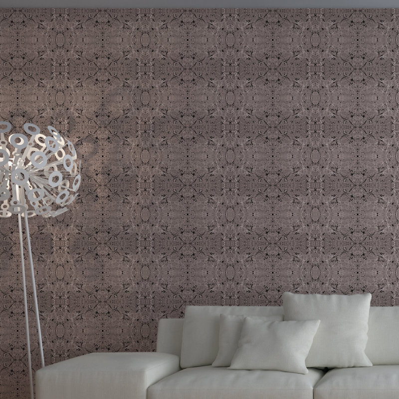 Rouleau de papier peint mat à carreaux célestes, Non-Woven, Auto-adhésif, Cuivre