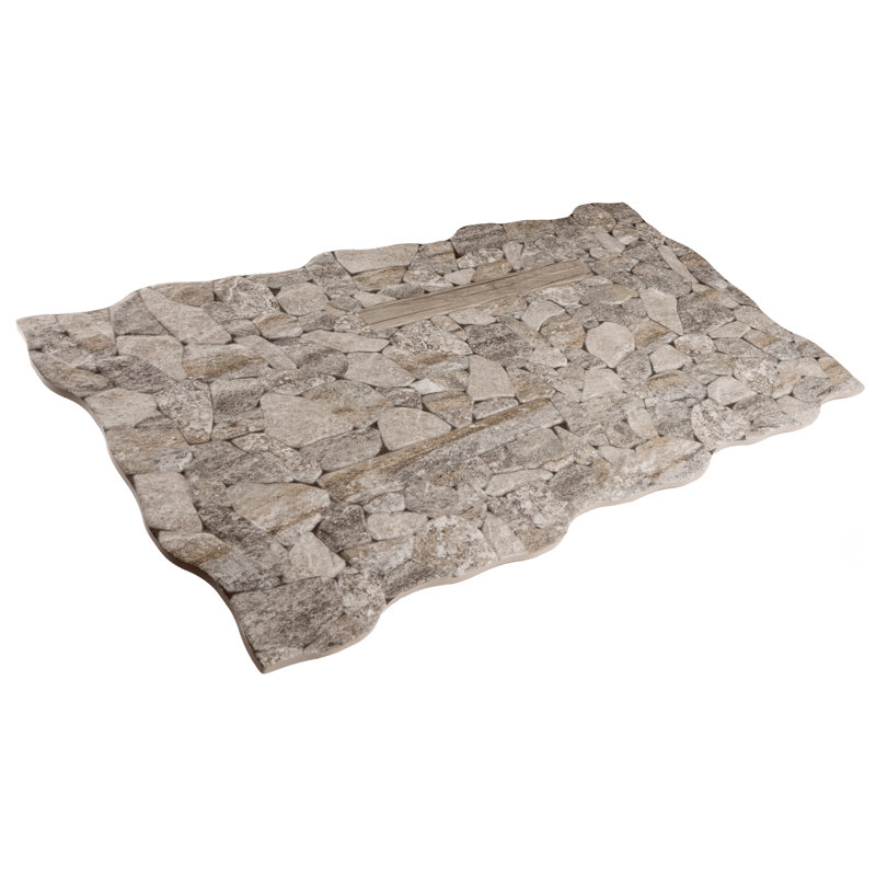 Caldera 13" x 25" Porcelain Stone Look Wall & Floor Tile, Beige