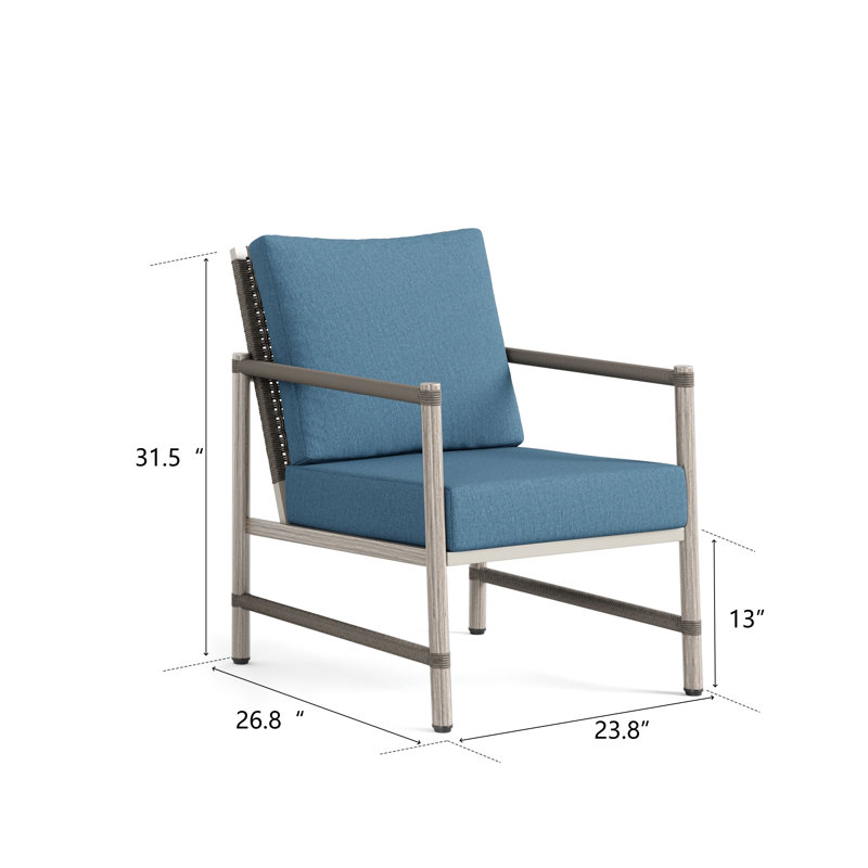 Chaise de patio avec coussins