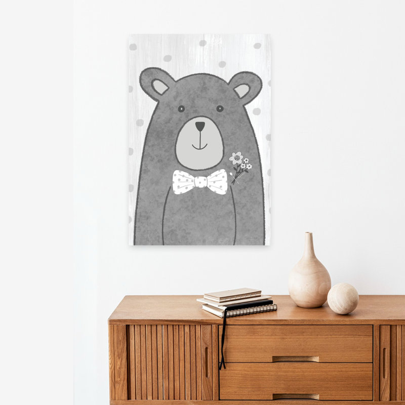 Petit ours fantaisiste, art contemporain, H 24 po x l 16 po