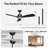 52" Outdoor Ceiling Fan with Light for Patio Garage Porch Indoor, Weather-Proof Blades & High-Airflow, Quiet DC Motor 3CCT Dimmable LED Black Ceiling Fan Remote-975477976-975477973