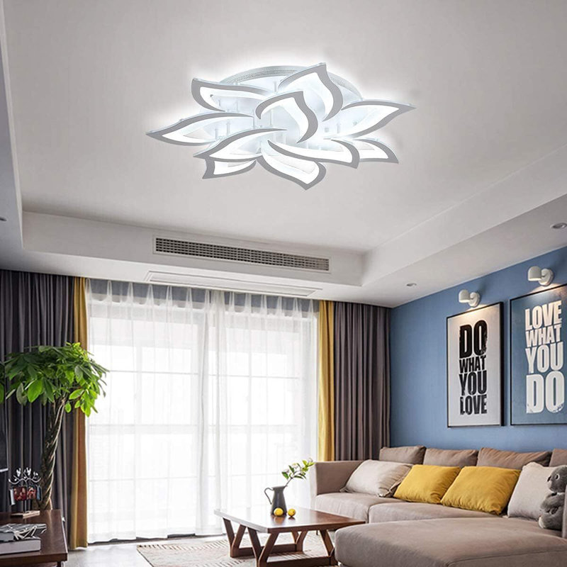 10-Light 85cm Semi Flush Mount