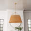 Luminaire suspendu surdimensionné en rotin de style campagnard 6-E26 29,92 pouces Southhampton