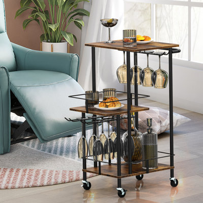 Retro Industrial Multi-layer Mobile Side Cart by CELLPAK