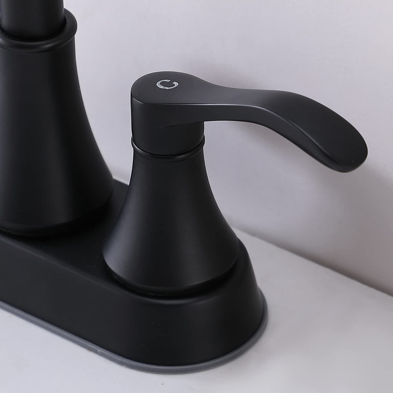 Comllen Bathroom Faucet, Centerset 4 Inch Two Handle Bathroom Sink Faucet With Swivel Spout, Faucet For Bathroom Sink