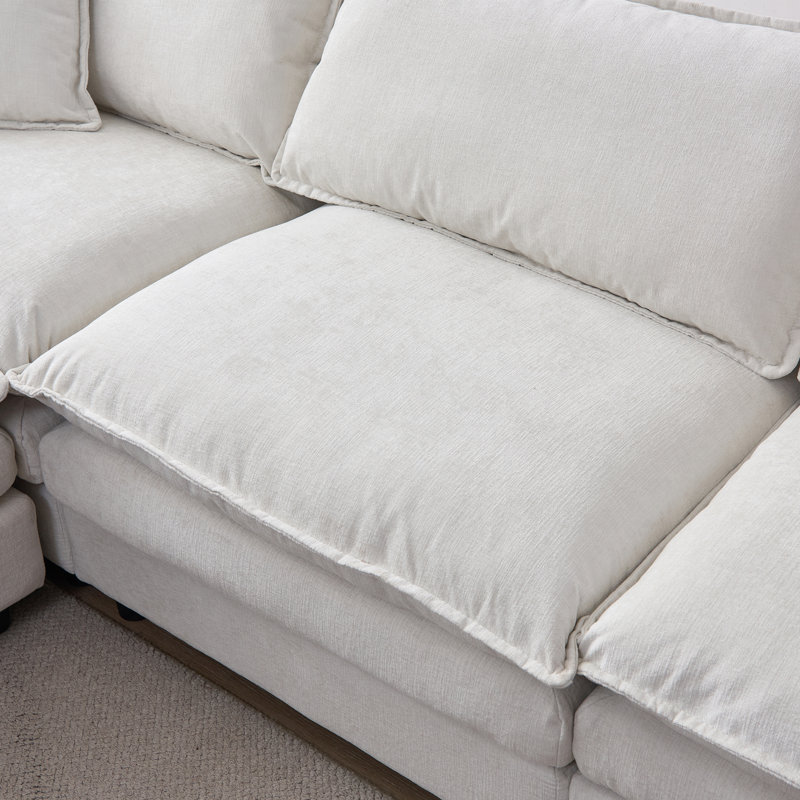 Comfortable Modular Chenille Sectionals, L-shaped Sofa For Home