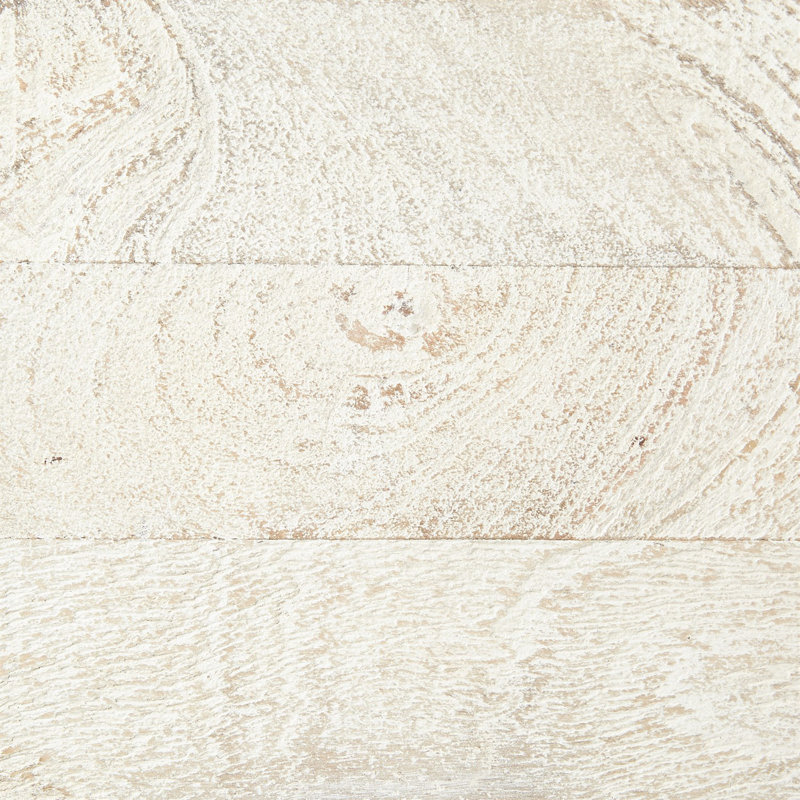 Coastal Sunburst Square Coffee Table in Light-Wood