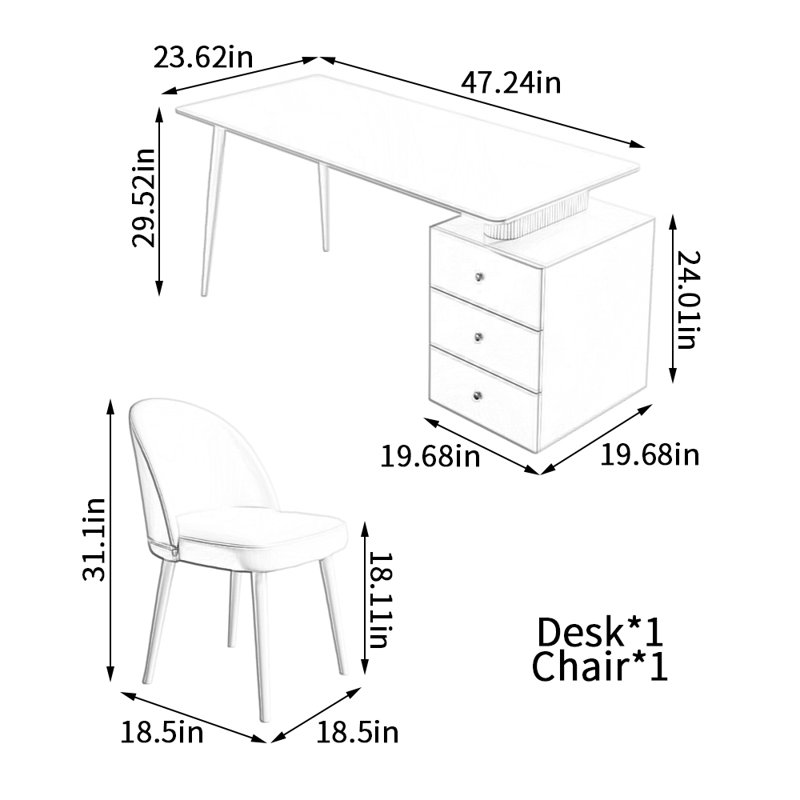 Vincas, 29.52" H x 47.24" W x 23.62" D