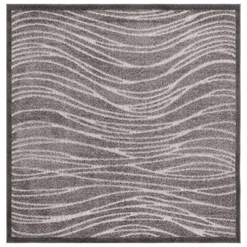Dinicola Performance Abstract Indoor/Outdoor Area Rug, Square 6'7"