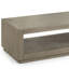 Kirston Table basse rectangulaire en bois naturel avec tablette ouverte
