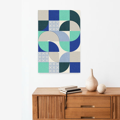 Art contemporain, art rétro moderne, palmier rétro, océan