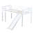 Twin Low Loft Bed with Slide, Ladder and Guardrails, Solid Rubber Wood Kids Loft Bed with Safety Features-114776232