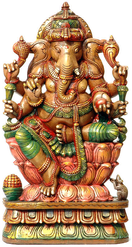 Lalitasana Shadbhuja Ganesha