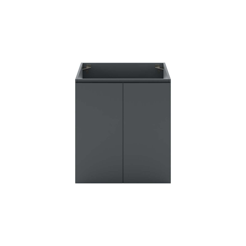 Base de meuble-lavabo simple 23 po mural seulement, gris, gris