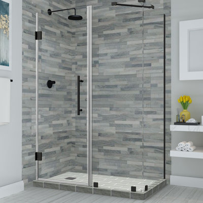 Bromley Frameless 53.25" x 72" Rectangle Hinged Shower Enclosure