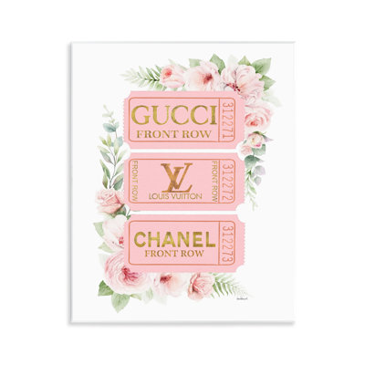  Chic Floral Glam Tickets Wall Plaque Art by Amanda Greenwood