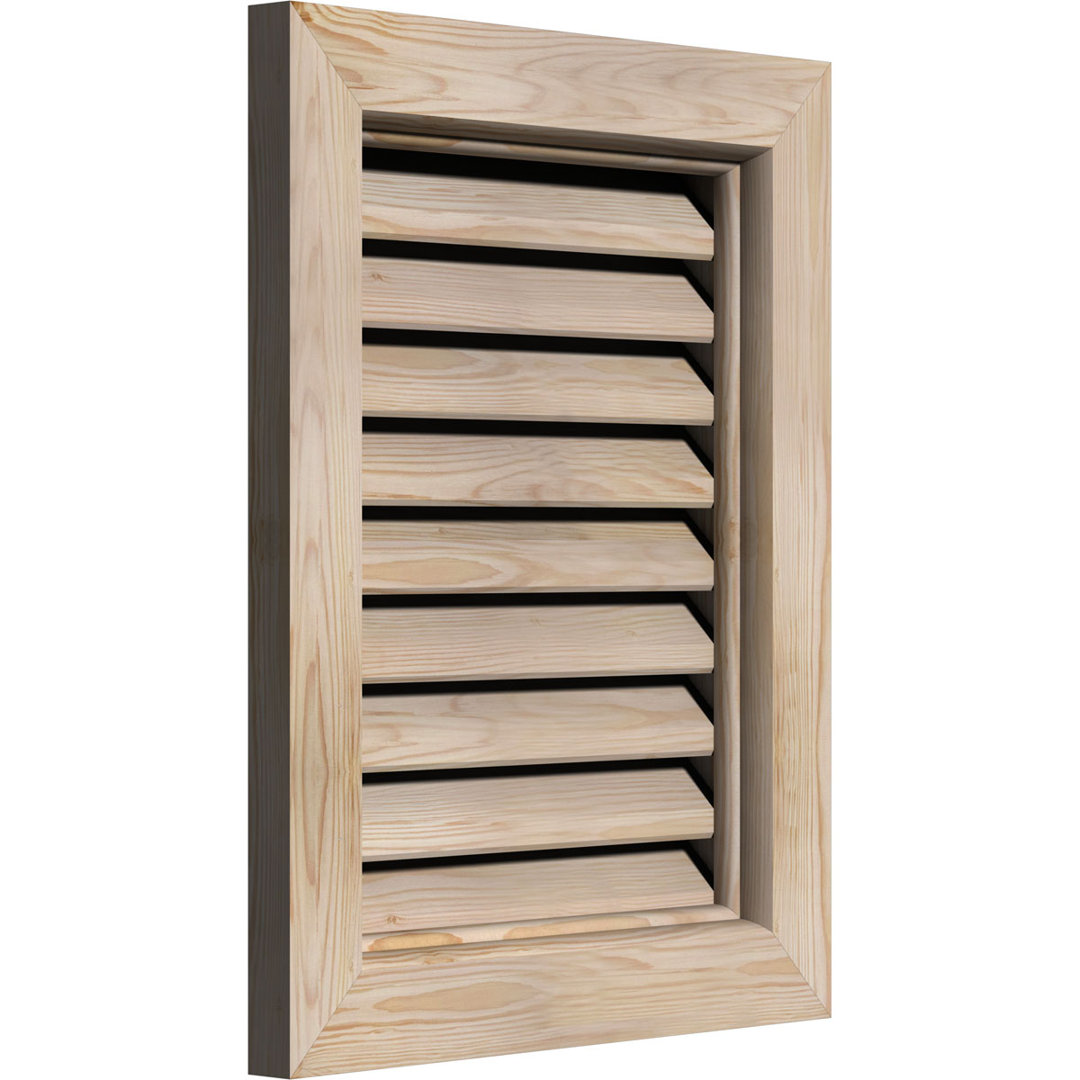 Ekena Millwork Wood Louver / Gable Vent Ekena Millwork Size (Frame & Rough 