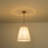 Elvaris 19" 1-Light Pleated White Fabric Pendant