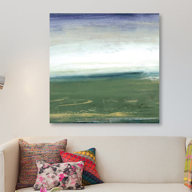 « field & sky », reproduction d’art sur toile, H 37 po x l 37 po x P 1,5 po, Toile tendue, Pas de tapis