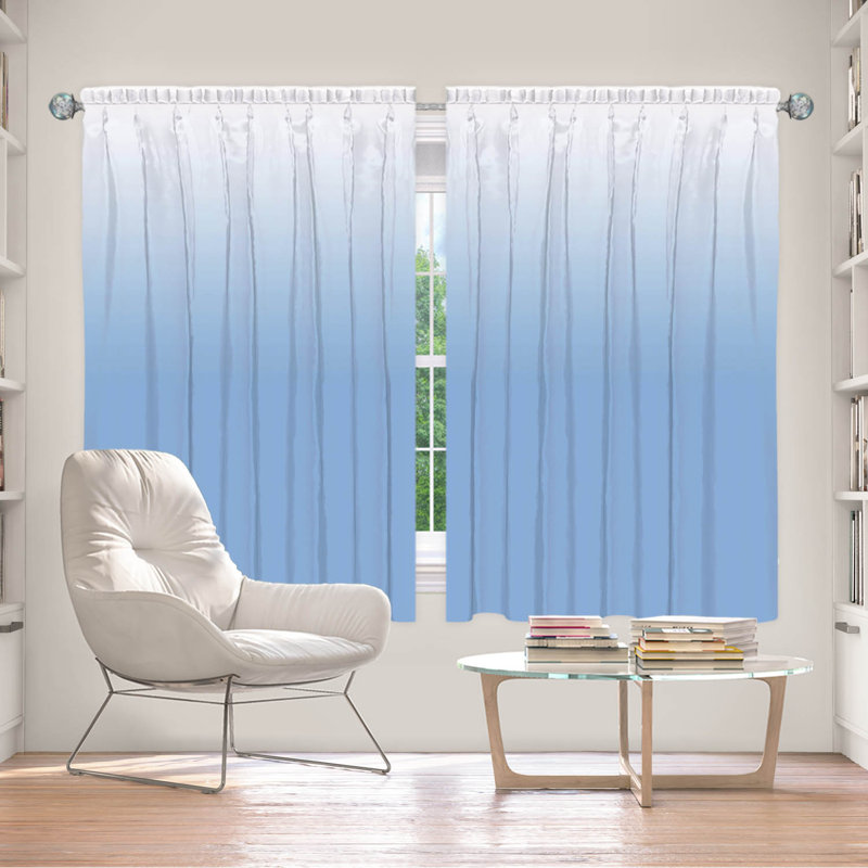 Vandela Room Darkening Curtain Pair, Blue, 40" W x 61" L