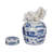 Stoneware Ceramic Chinoiserie Decorative Container with Lid