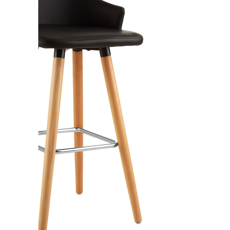 Kai Upholstered Counter Stool with Solid Wood Frame
