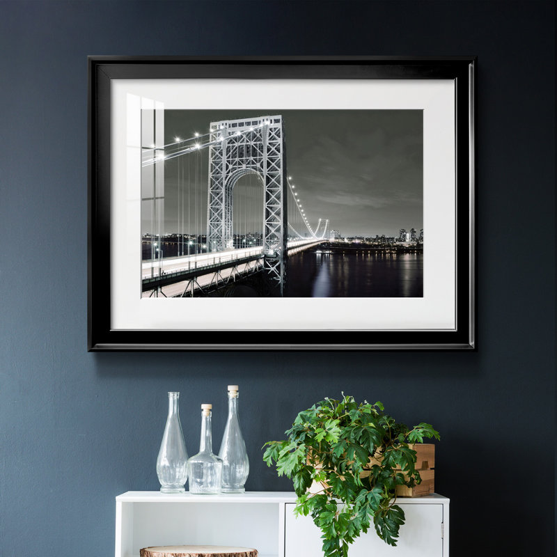 City Lights - Photographie avec cadre photo, H 30,5 po x l 42,5 po x P 1,5 po, Cadre noir