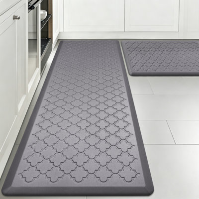 Airin Non-Skid Anti-Fatigue Waterproof Cushioned Kitchen Mat (Set of 2)