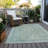 Machine Washable Indoor/Outdoor Xhevrie Turquoise Rug-829790976