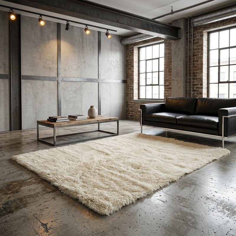 Tapis à poils longs Flokati, Rectangle 9 pi x 12 pi