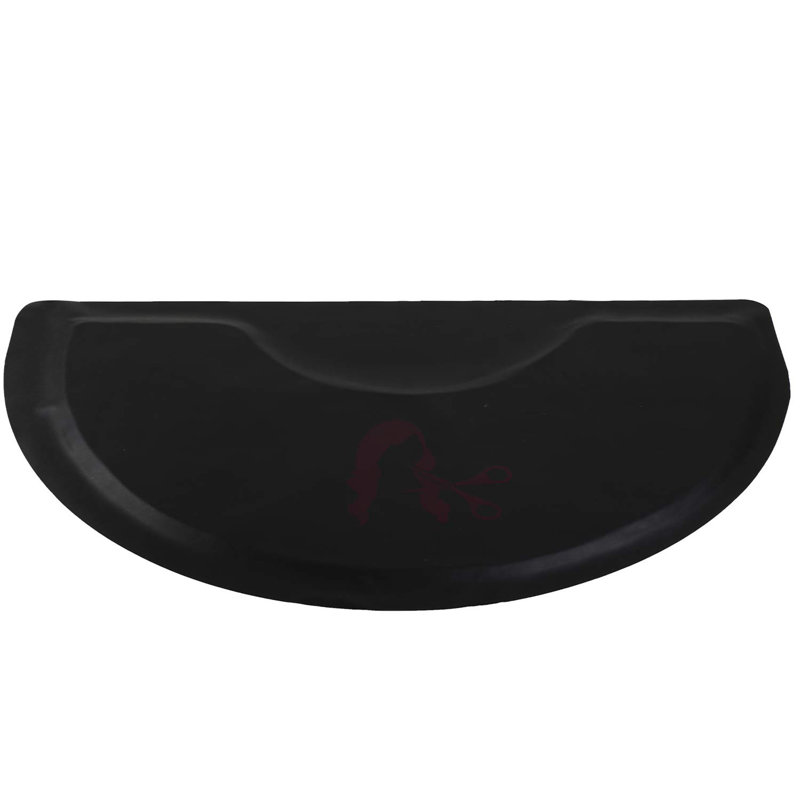Black Semi-Circular PVC and PU Anti-Fatigue Mat