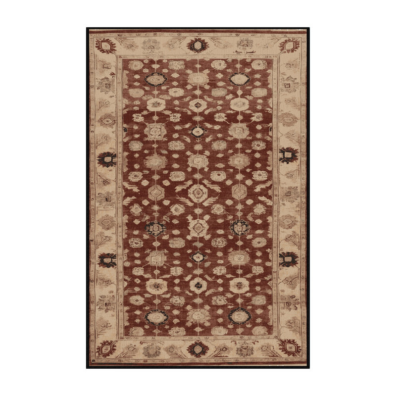 Machine Washable Overdyed Brown Area Rug, Rectangle 3' x 5'