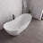 71" Streamline Soaking Glossy White Freestanding Tub With Internal Drain-108964564