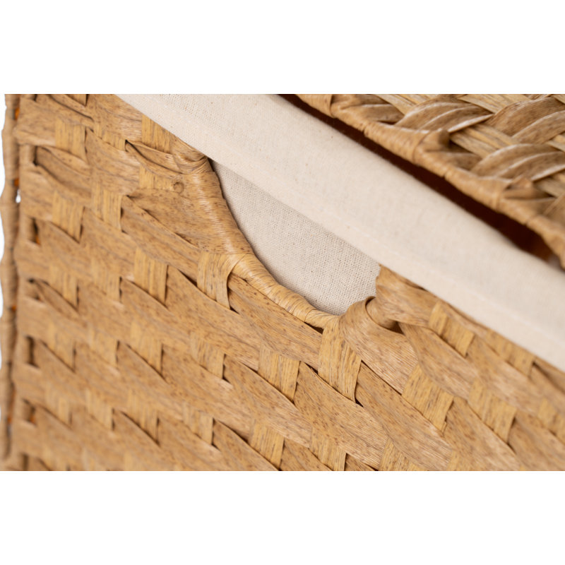 Wicker Laundry Hamper with Handles, Natural