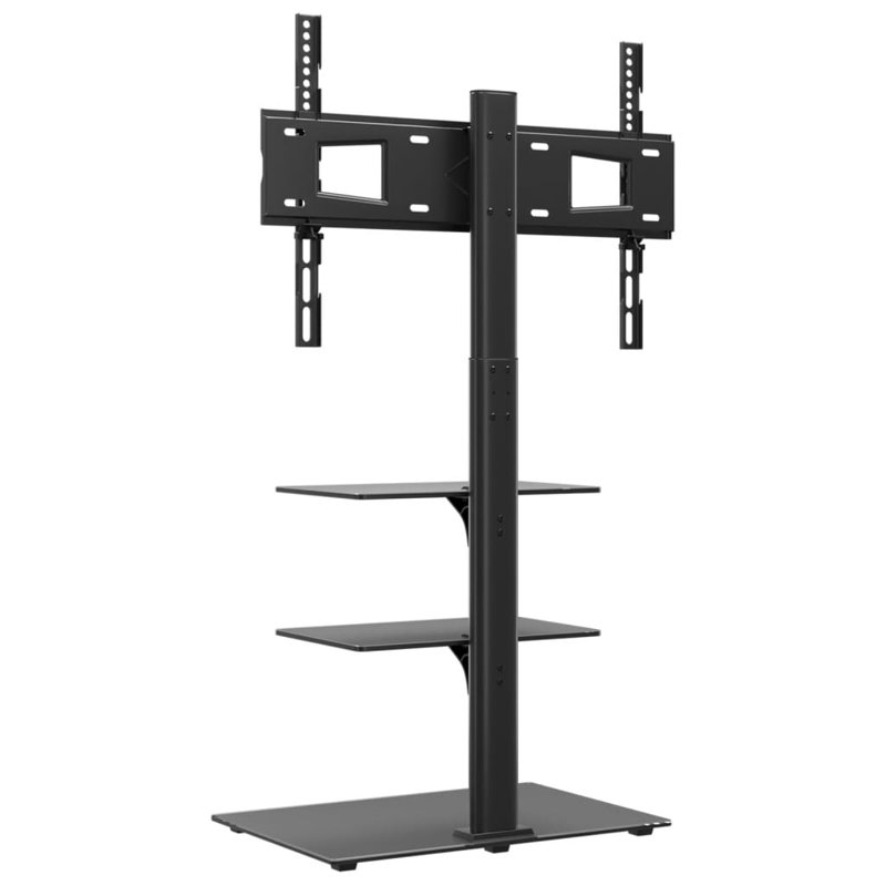Meuble télé de coin vidaXL 3 niveaux pour 32-65 pouces noir