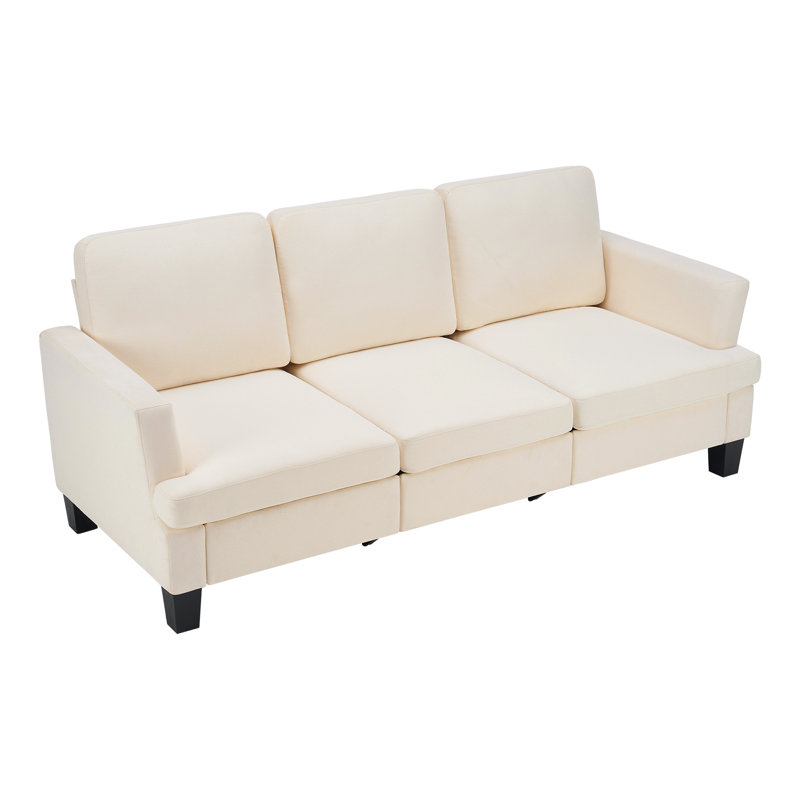 Canapé 84 po en lin 3 places, Beige